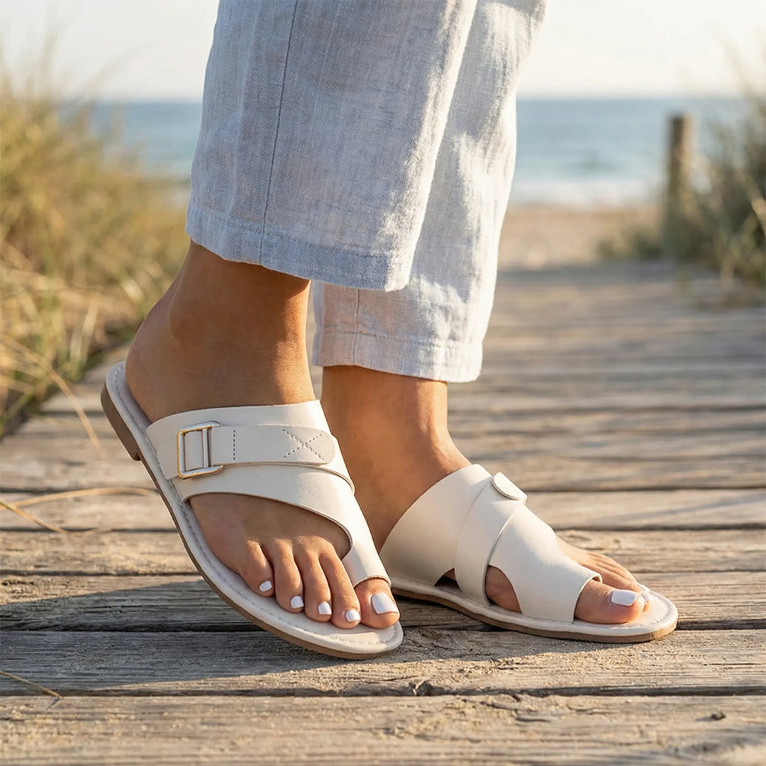 Coastelle - Open-Toe Slip-On Sandal With Buckle