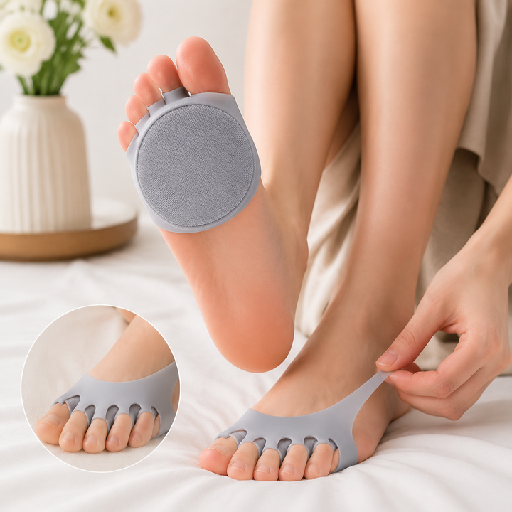 Cushioned Gel Insoles with Non-Slip Grip, Invisible Fit for Heels, Flats and Sneakers