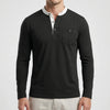 Long-Sleeve Henley With Contrast Collar for Men