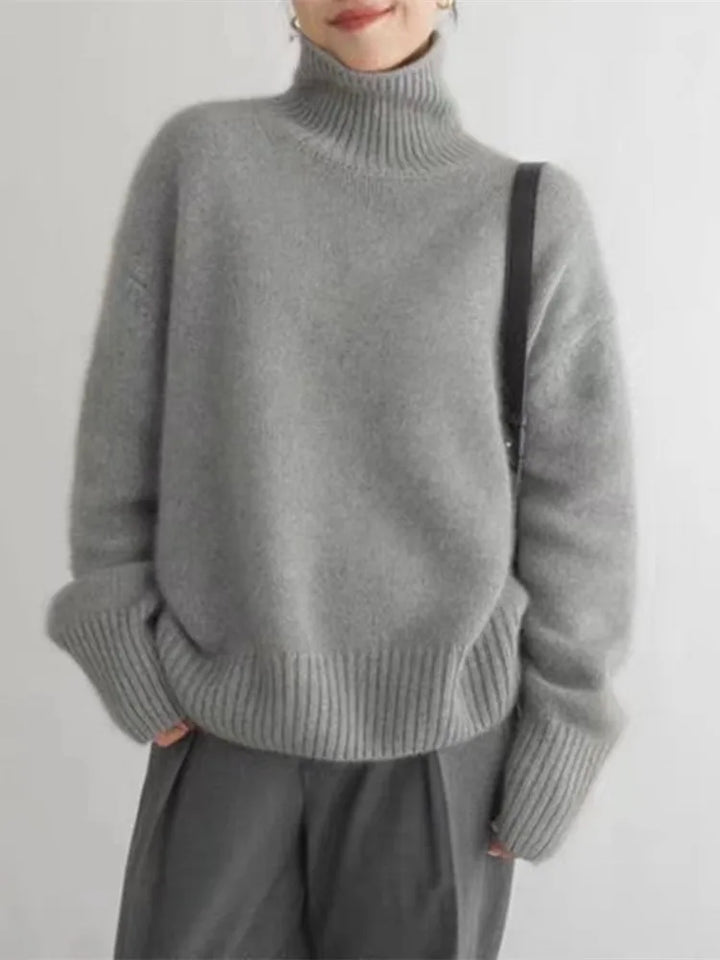 Cashmere Women's Roll Neck Sweater - Elise