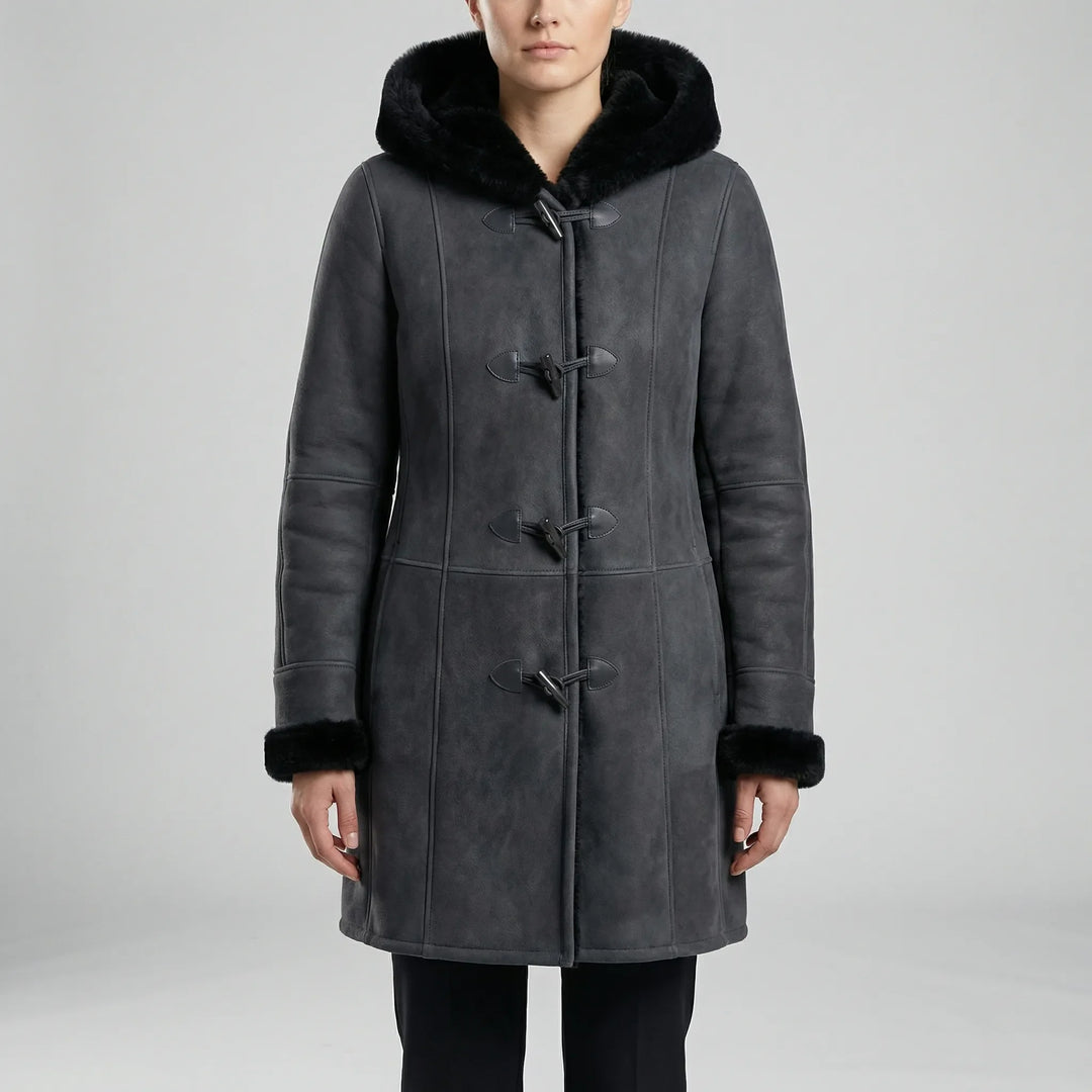 Colvara - Hooded Toggle-Closure Mid-Length Coat