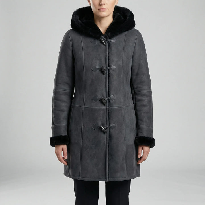 Colvara - Hooded Toggle-Closure Mid-Length Coat