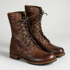 Lace-Up Mid-Calf Combat Boot