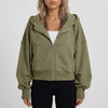 Cropped Zip-Up Jacket For Women