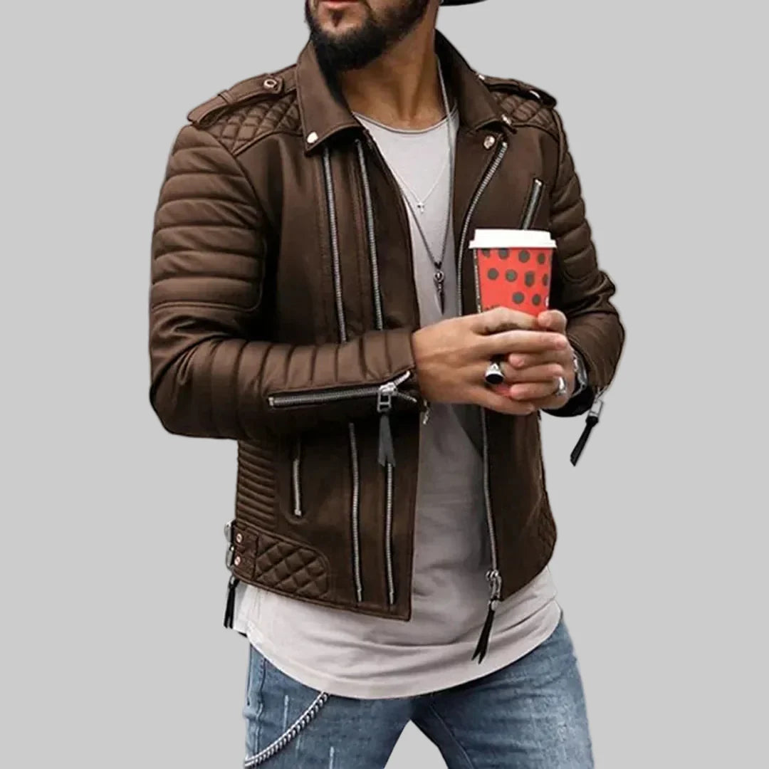 Timeless and Robust Leather Jacket for Men