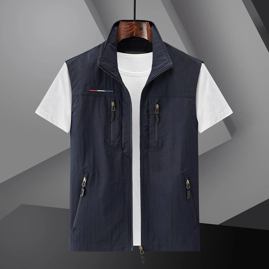 Multi-Pocket Utility Summer Travel Vest for Men