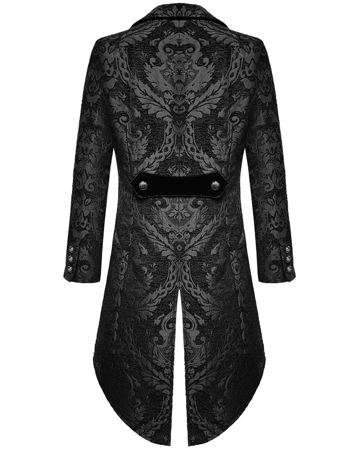 Men's Gothic Coat with Brocade Design – Victor