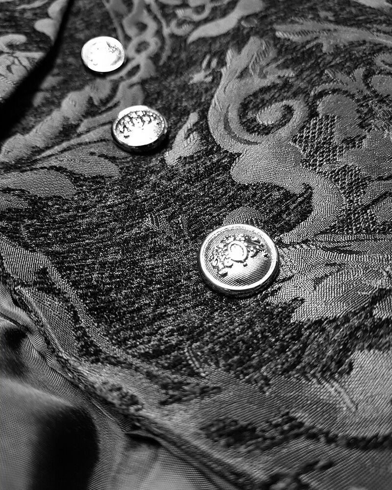 Men's Gothic Coat with Brocade Design – Victor