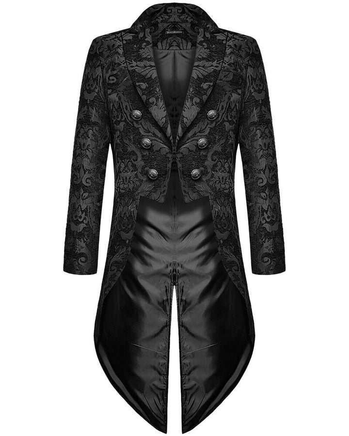 Men's Gothic Coat with Brocade Design – Victor