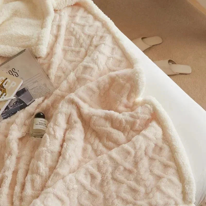 Reversible Textured Winter Blanket – Warmlio