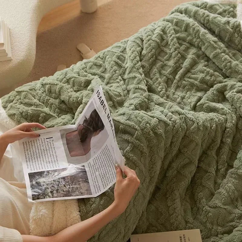 Reversible Textured Winter Blanket – Warmlio