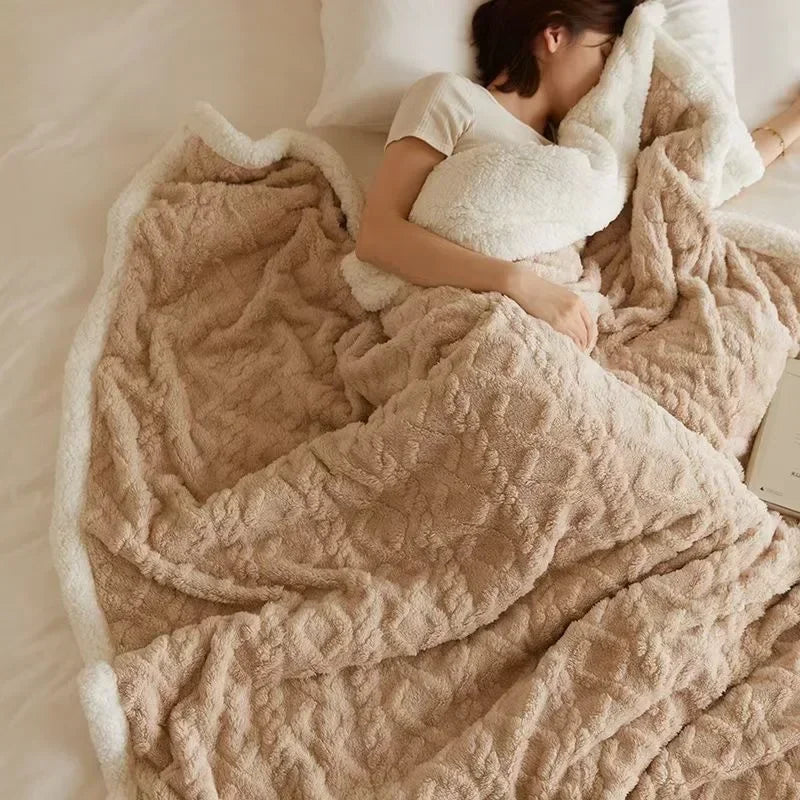 Reversible Textured Winter Blanket – Warmlio