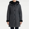 Hooded Toggle-Closure Duffle Coat for Women