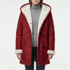 Hooded Toggle-Front Women's Coat