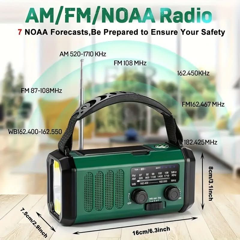 EcoPower Emergency Radio – Emergency Radio with Solar, Flashlight and USB Charging Function