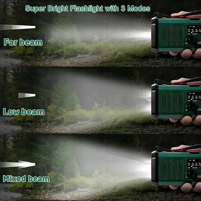 EcoPower Emergency Radio – Emergency Radio with Solar, Flashlight and USB Charging Function