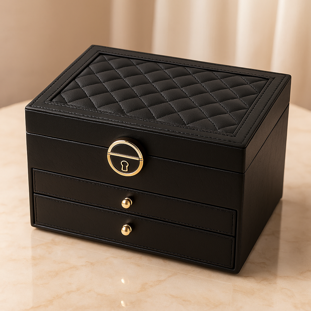 Jewellery Storage Box Compact Multi-Tier Drawer Organizer