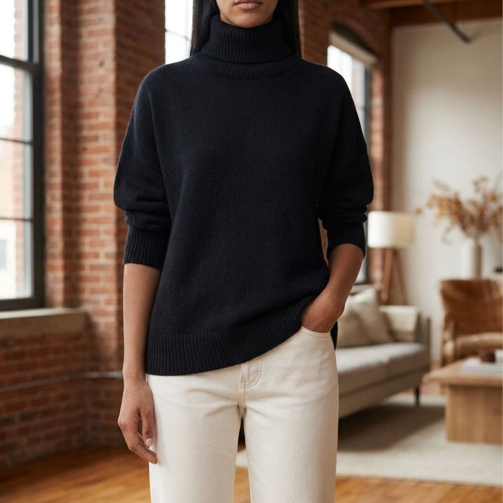 Slim Fit Turtleneck Sweater for Women