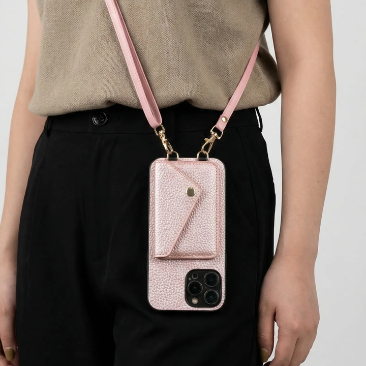 Crossbody Strap Phone Case With Card Holder