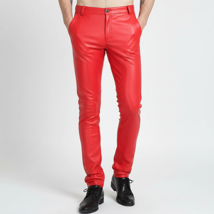 Faux Leather Men's Pants - Oscar