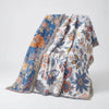 Reversible Floral Tassel Throw Blanket