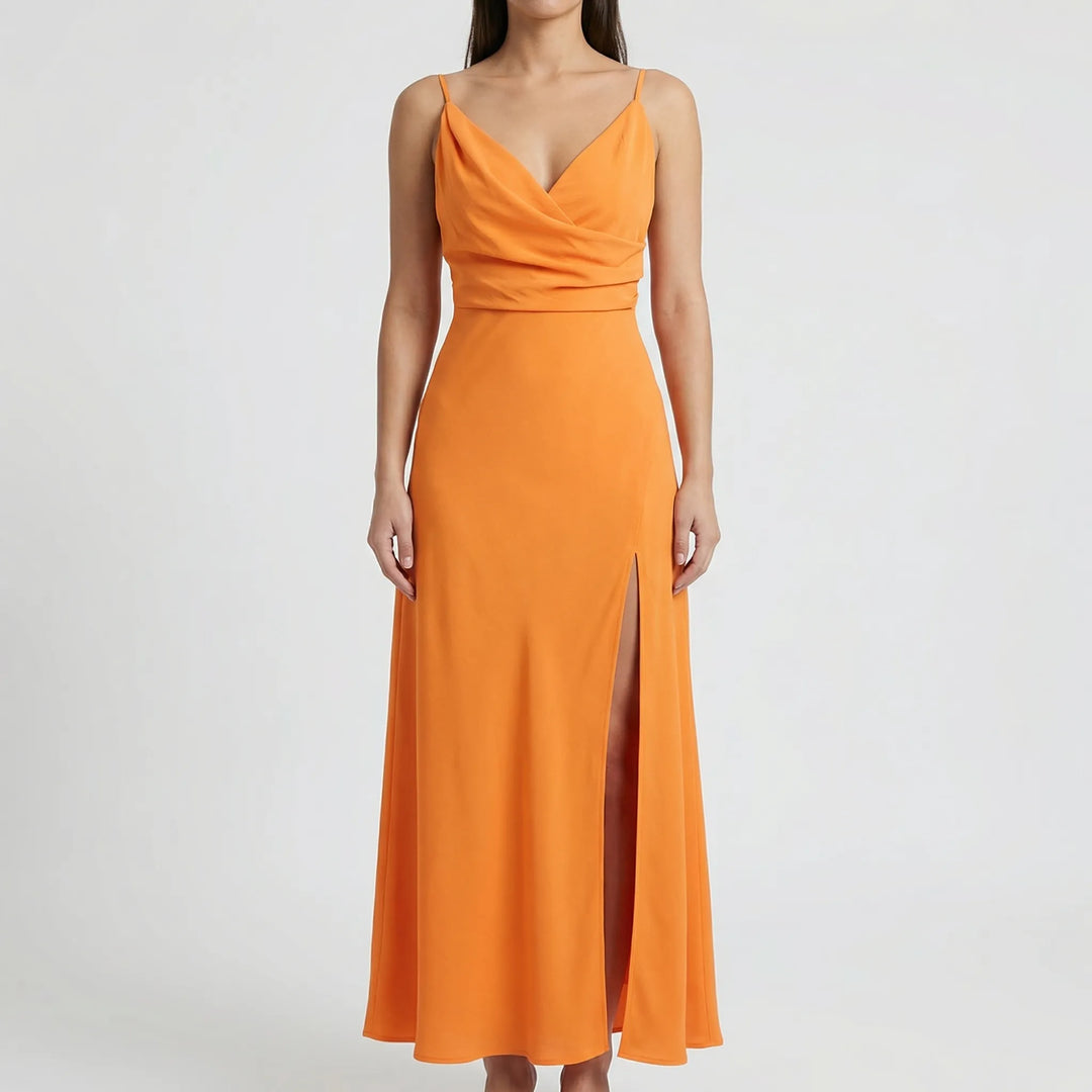 Florixa - Sleeveless Maxi Dress With Side Slit
