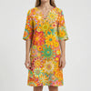 V-Neck Short Sleeve Midi Dress
