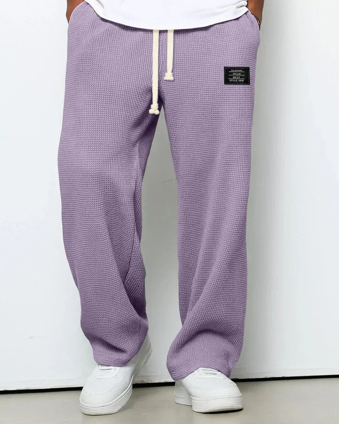 Casual Drawstring-Waist Pants - Caspar