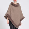 Oversized Cable Knit Poncho Jacket for Women