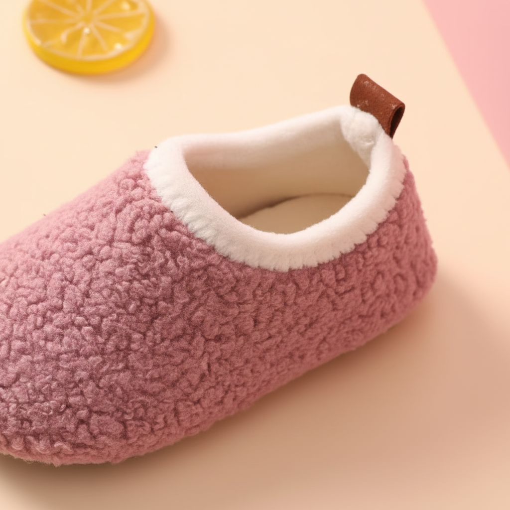 Lined Plush Slippers for Kids - TeddyToes