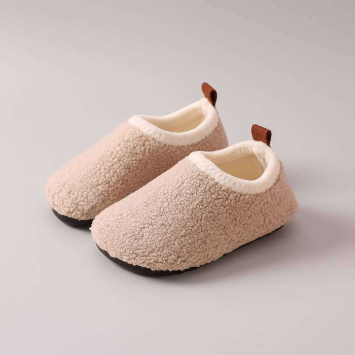 Lined Plush Slippers for Kids - TeddyToes