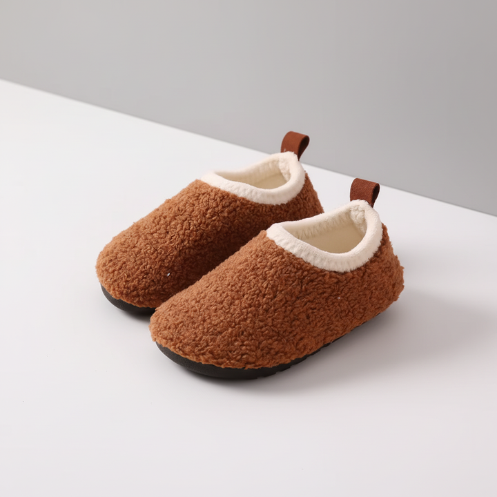 Lined Plush Slippers for Kids - TeddyToes