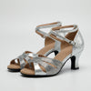Open-Toe Sequin Ankle Strap Sandals for Women