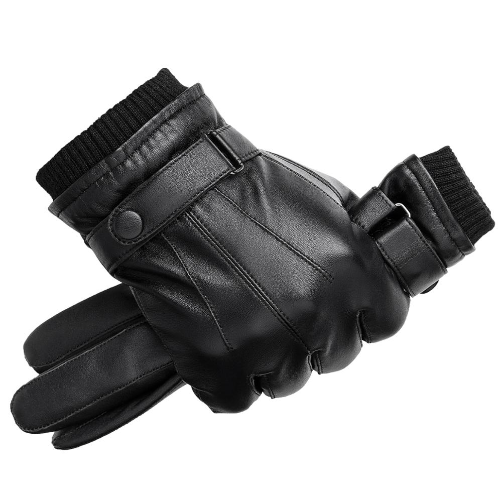 Men's Slim Fit Gloves – Suitable for Cold Weather, with Zip Fastening