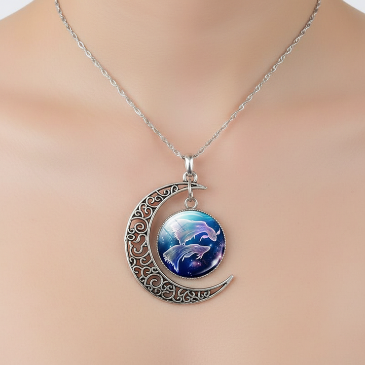 Moon Pendant Zodiac Necklace - StarGleam
