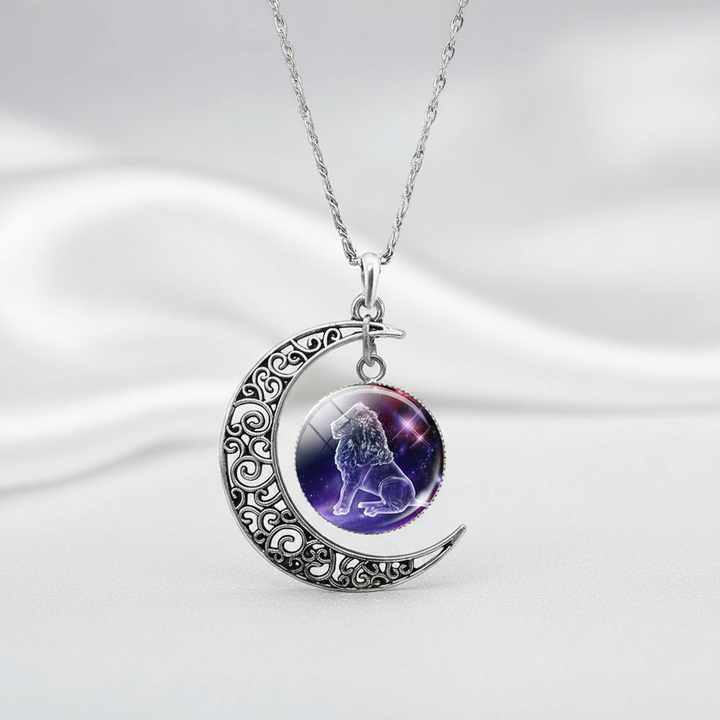 Moon Pendant Zodiac Necklace - StarGleam
