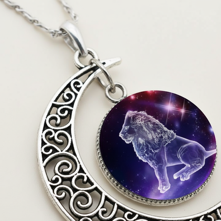 Moon Pendant Zodiac Necklace - StarGleam