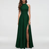 Halter Neckline Floor-Length Bridesmaid Dress