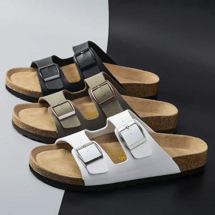 Breezy & Comfortable Men's Leather Sandals with Adjustable Straps – Matteo