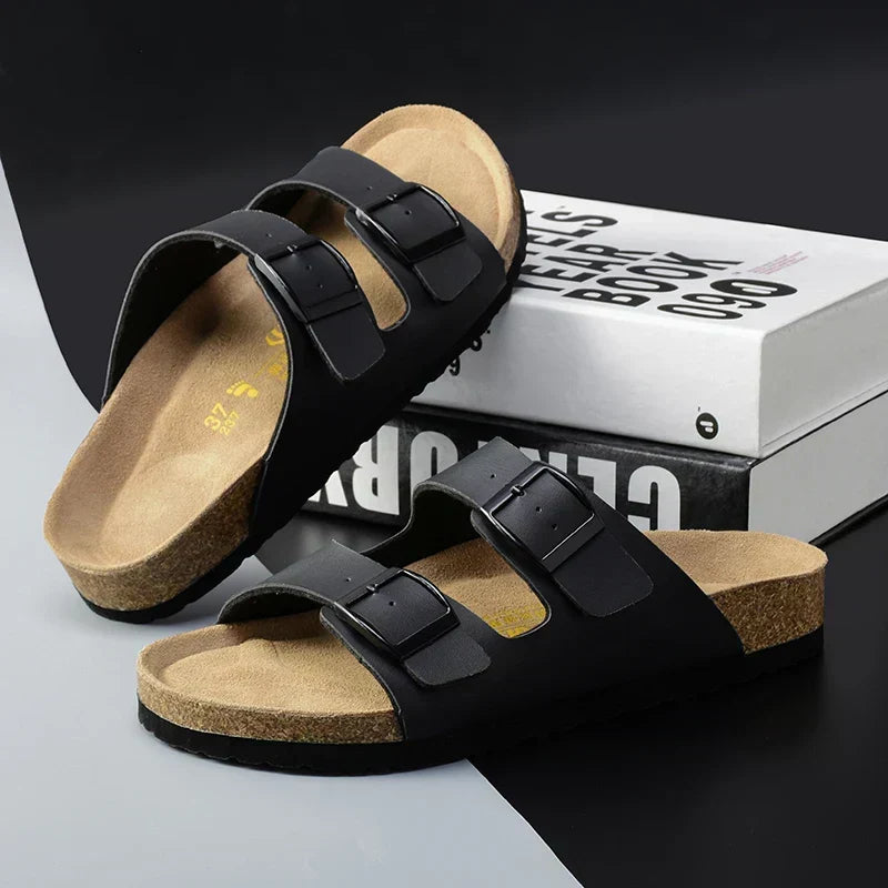 Breezy & Comfortable Men's Leather Sandals with Adjustable Straps – Matteo
