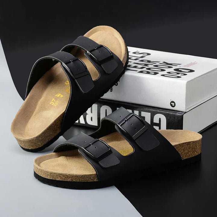 Breezy & Comfortable Men's Leather Sandals with Adjustable Straps – Matteo