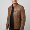 Men's Slim-Fit Leather Jacket - Spencer