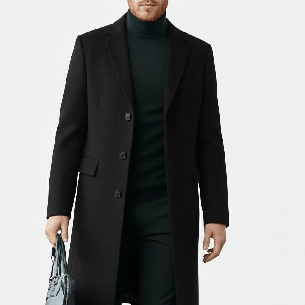 Men's Coat with Button Placket - Ramon