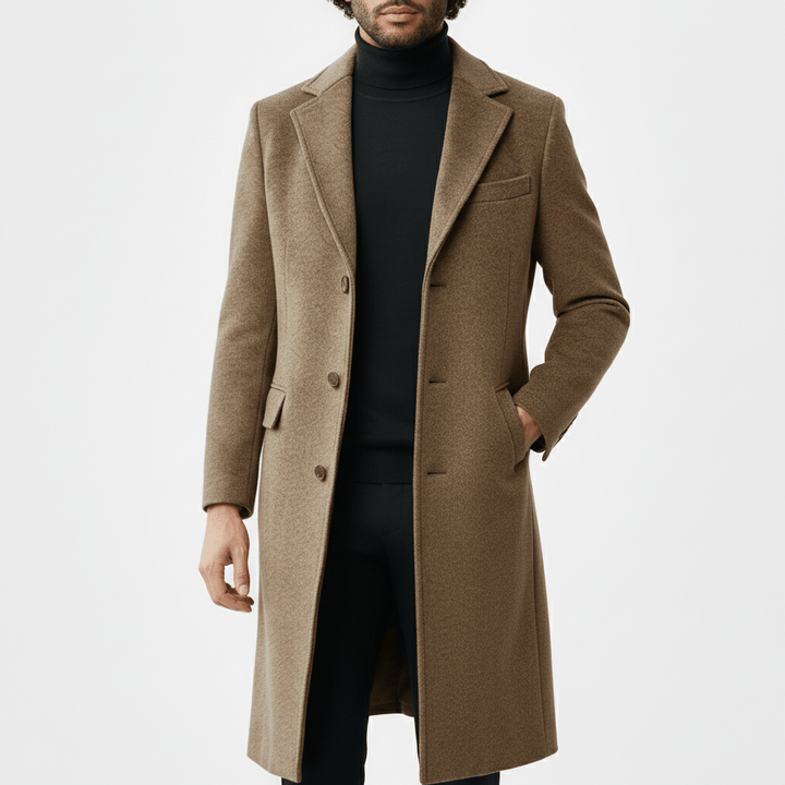 Men's Coat with Button Placket - Ramon