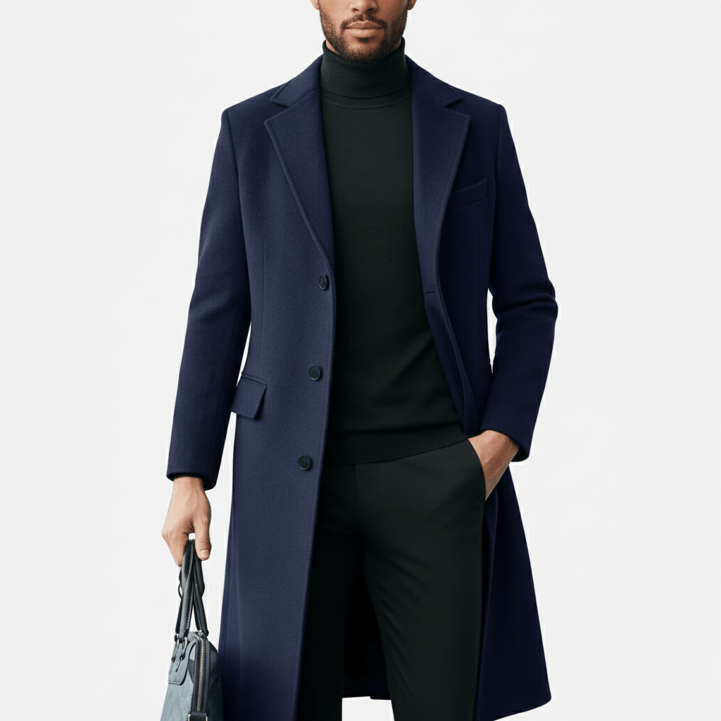 Men's Coat with Button Placket - Ramon