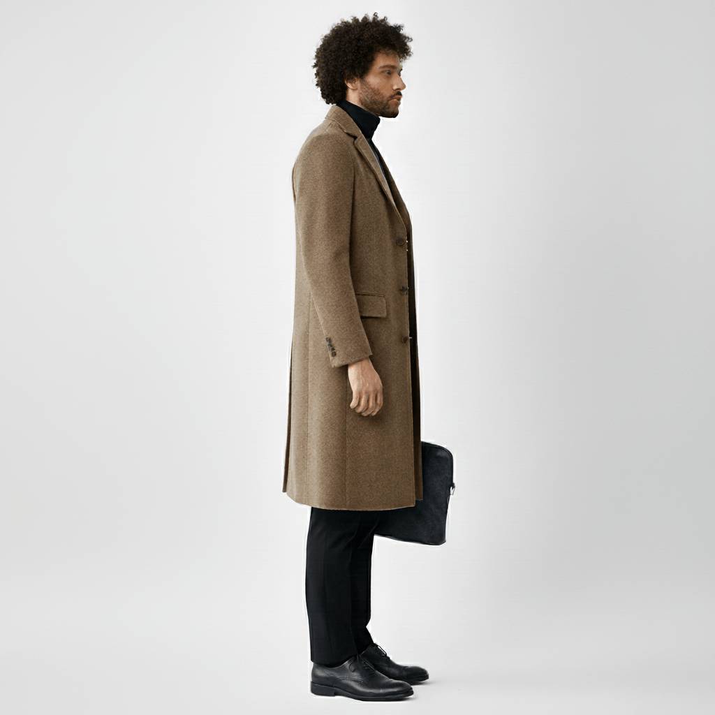 Men's Coat with Button Placket - Ramon