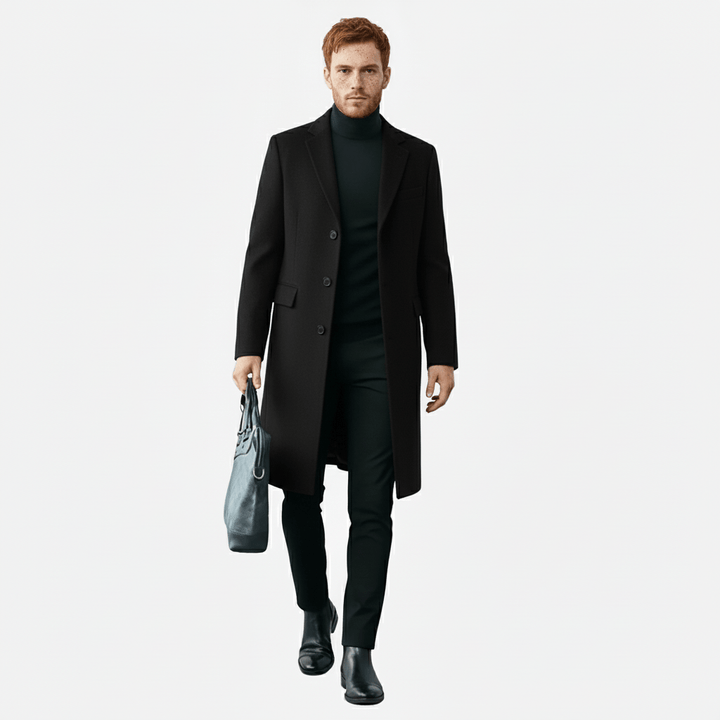 Men's Coat with Button Placket - Ramon