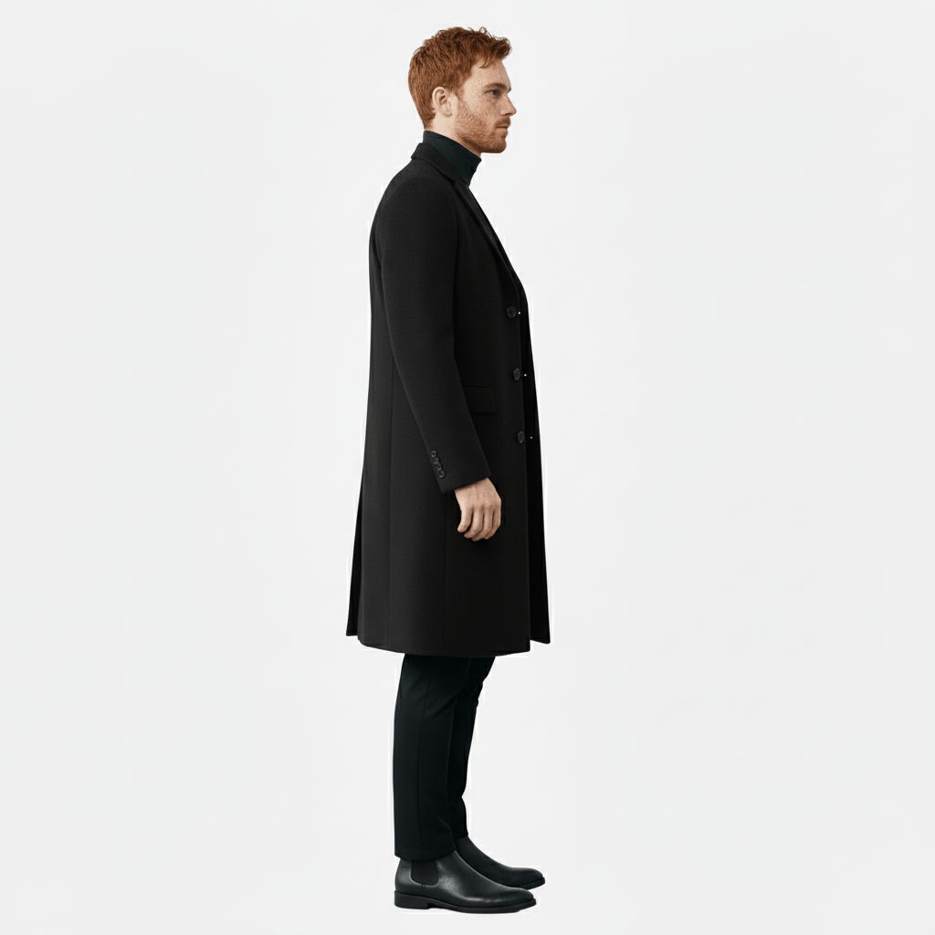 Men's Coat with Button Placket - Ramon