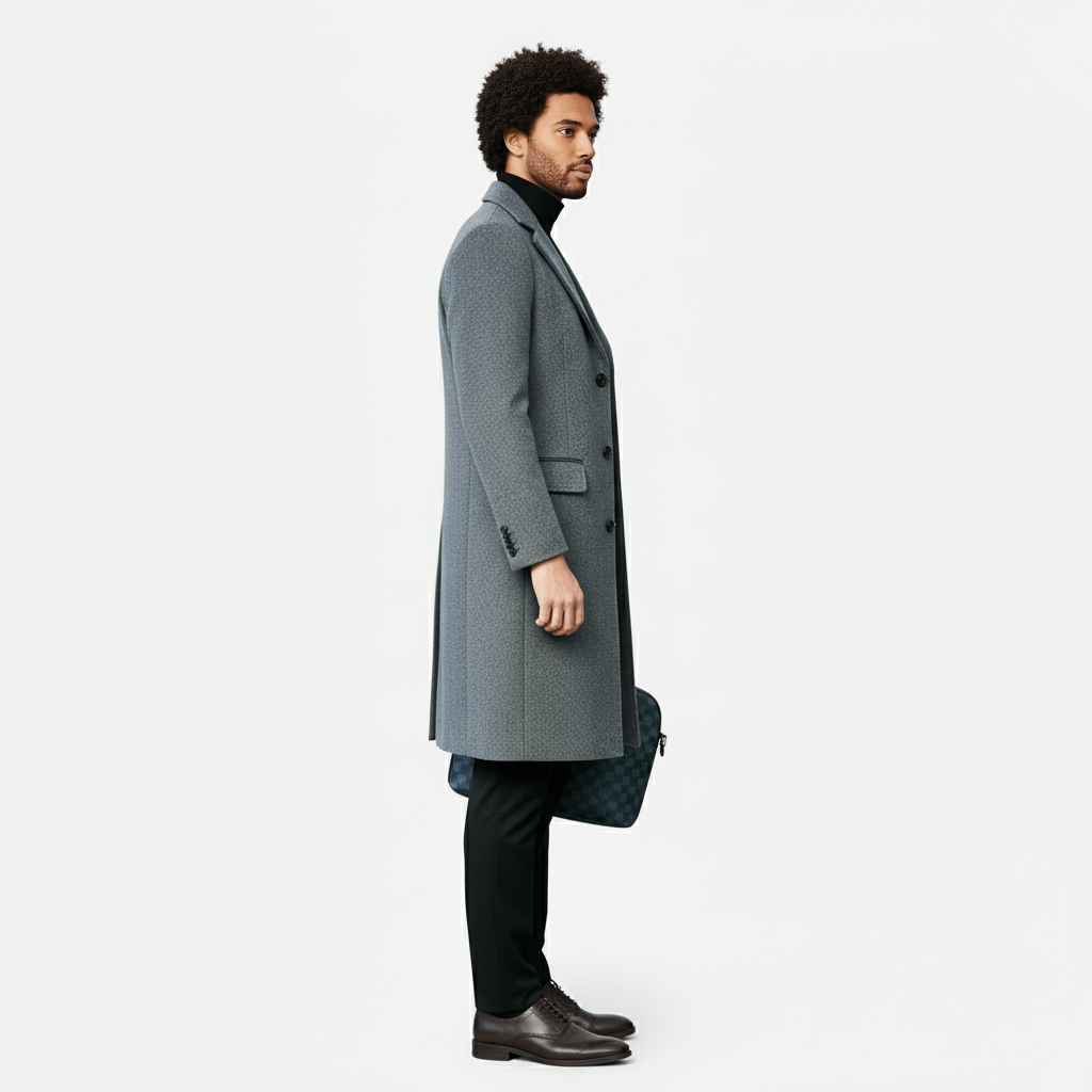 Men's Coat with Button Placket - Ramon