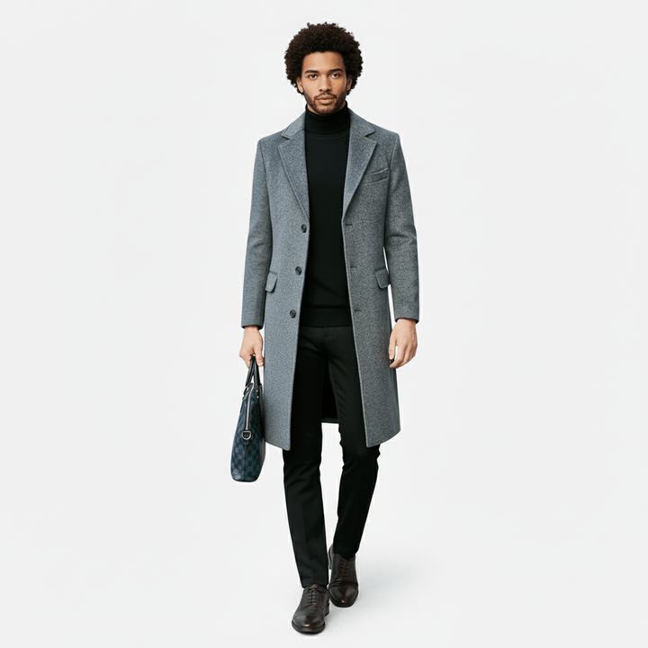 Men's Coat with Button Placket - Ramon